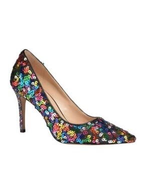 Kate Spade Valerie Rainbow Multicolor Sequin High Heel Pointed Toe Pumps NEW 9.5